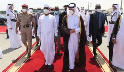 Chad's Transitional Military Council President leaves Doha